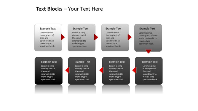 文本框说明步骤流程PPT模板-三才资源库分享