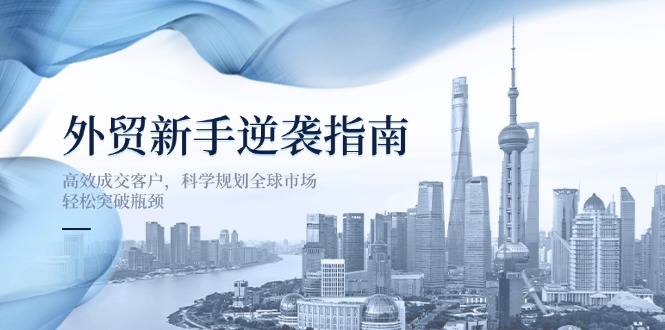 外贸新手逆袭指南:高效成交客户,科学规划全球市场,轻松突破瓶颈网赚项目-三才资源库分享