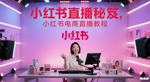 小红书直播秘笈，小红书电商直播教程网赚项目-三才资源库分享