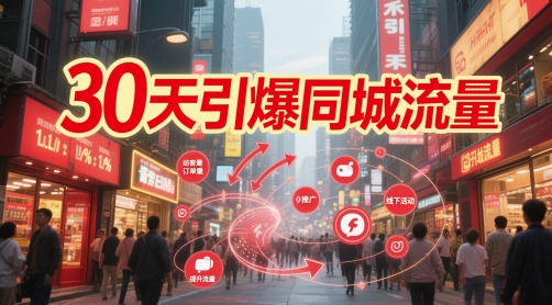 30天引爆同城流量：团购篇 认知篇 流量篇 来客篇 达人篇 老板人设IP篇 投流篇网赚项目-三才资源库分享