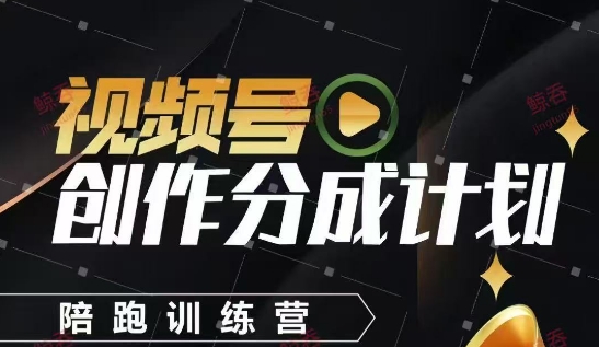 视频号创作分成计划陪跑训练营,手把手教会你如何制作视频,细水长流型项目网赚项目-三才资源库分享