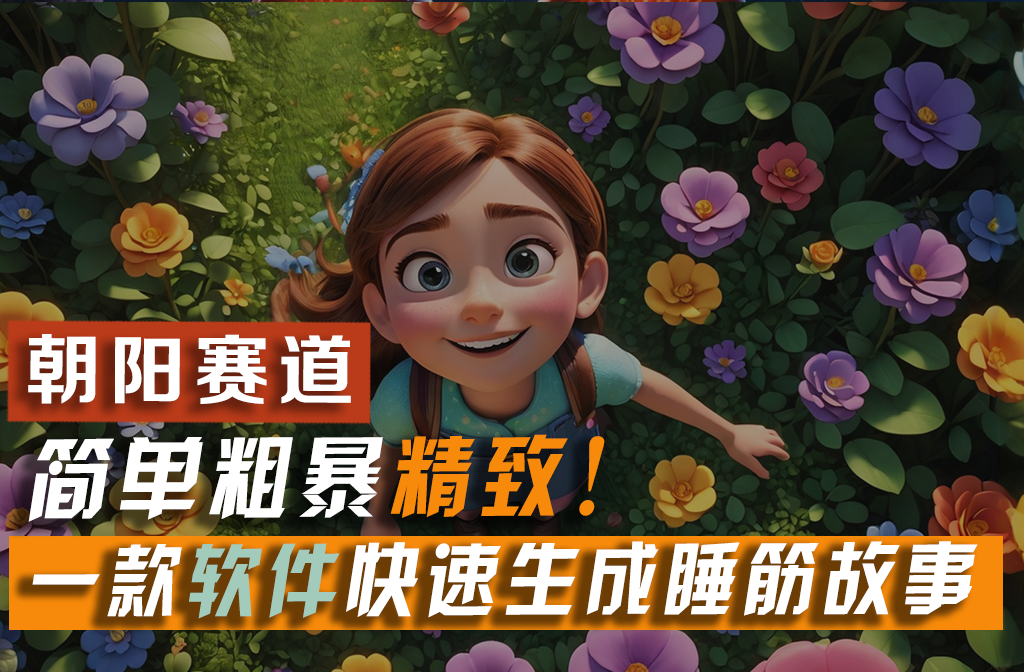 利用一款软件5分钟一条爆款睡筋故事，简单粗暴精致！小白月入2w+网赚项目-三才资源库分享