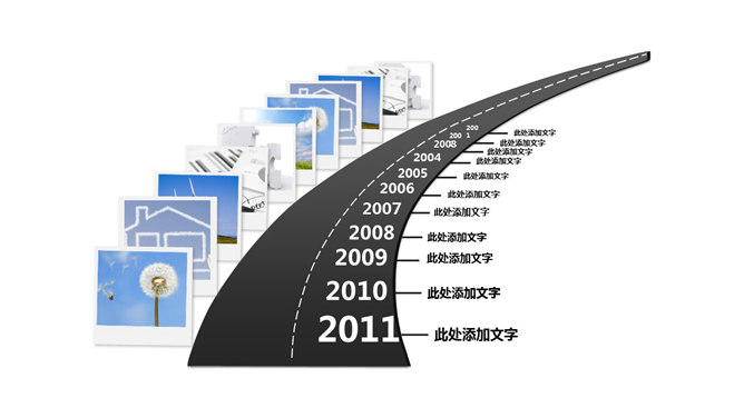 带图片的年份历程PPT素材-三才资源库分享