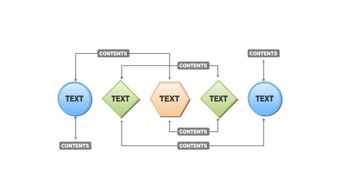 简单过程流程图PPT模板-三才资源库分享