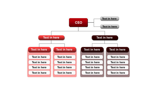 经典PPT组织结构图模板-三才资源库分享