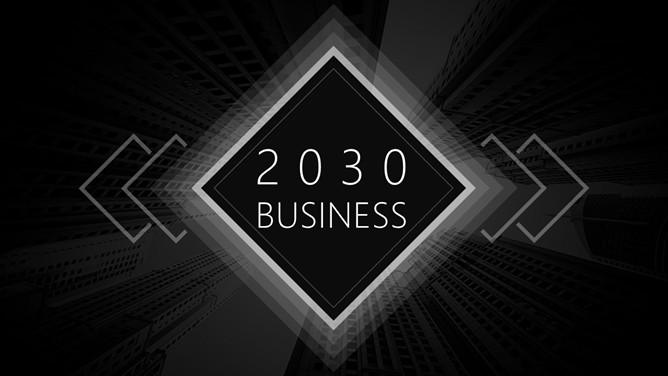 极简黑色商务汇报PPT模板-三才资源库分享