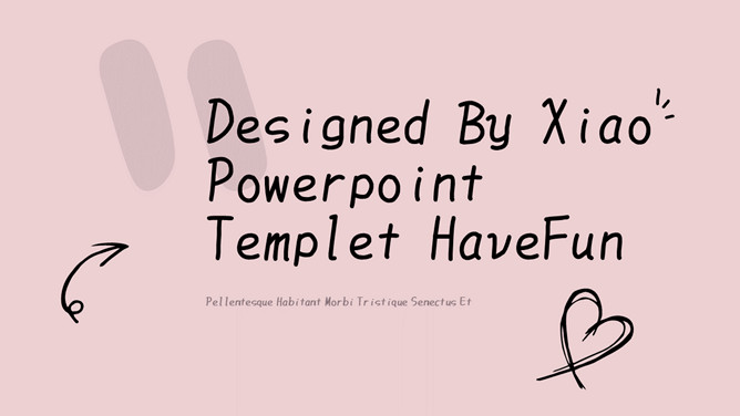 创意简约文字手绘设计感PPT模板-三才资源库分享