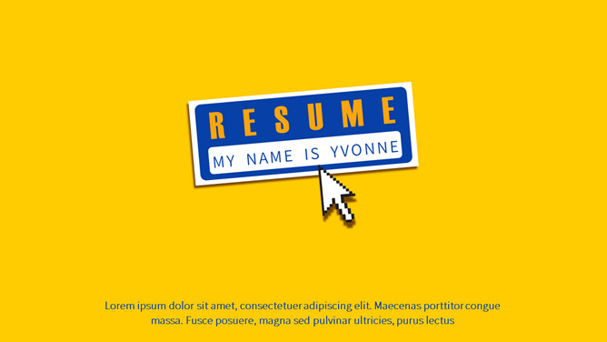 设计感简约创意个人简历PPT模板-三才资源库分享