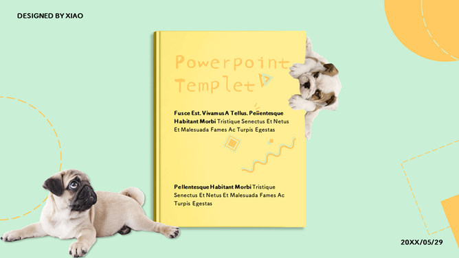 小清新狗狗宠物主题PPT模板-三才资源库分享