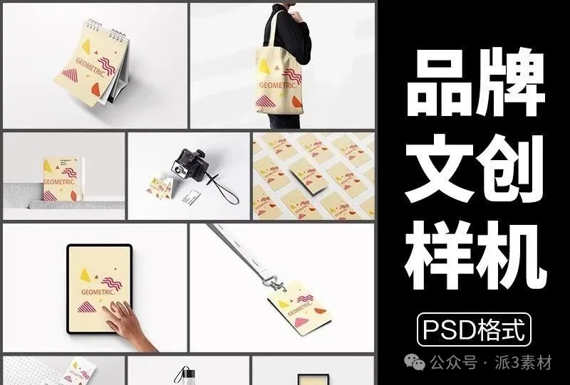 25款,文创样机素材美术博物馆艺术海报展览品牌VI提案展示PS智能贴图-三才资源库分享